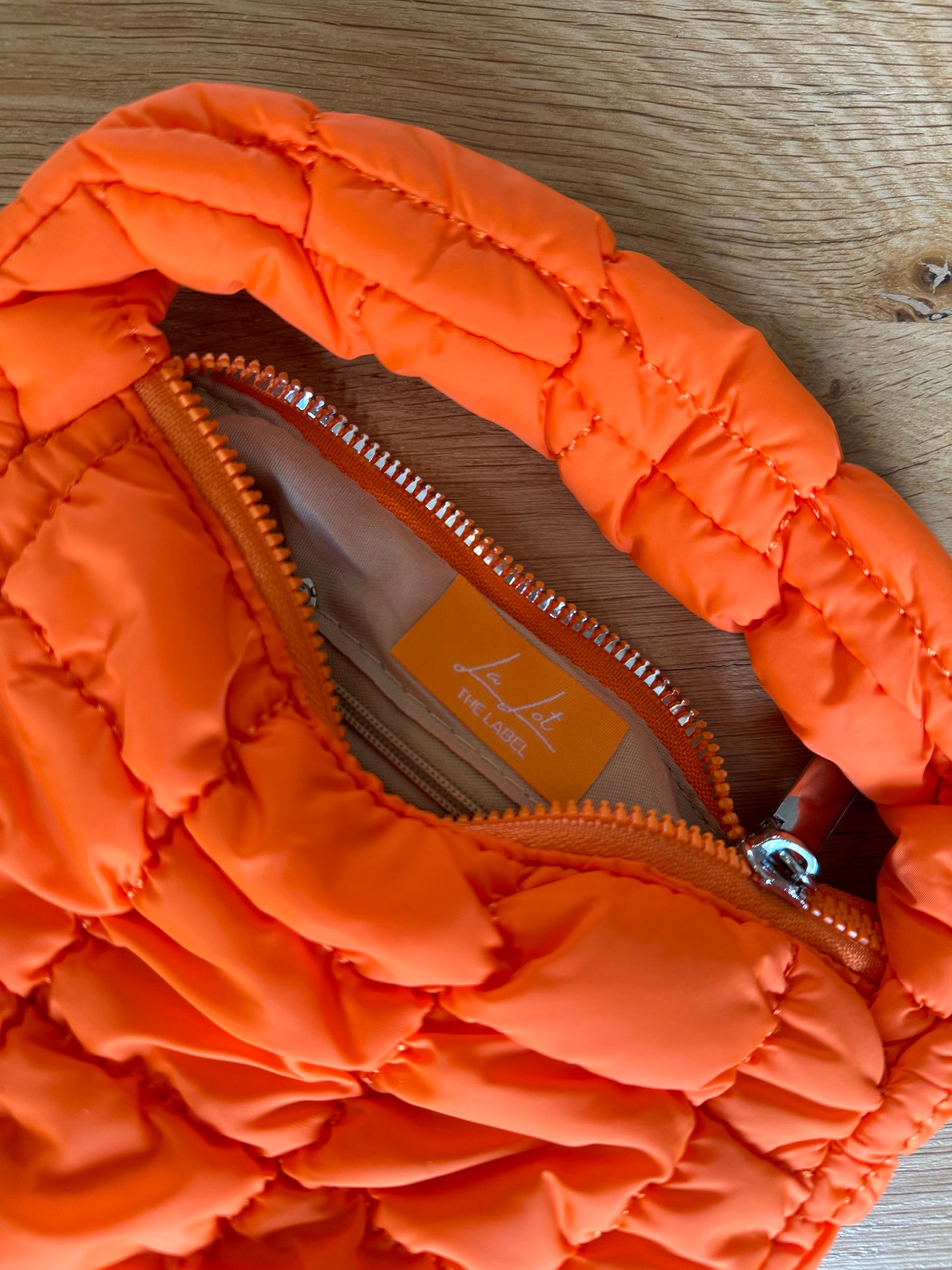 Puffer Clutch Orange